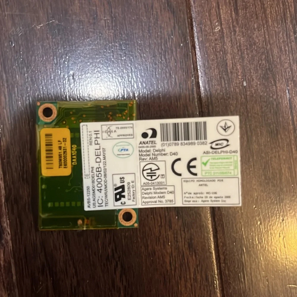 HP Pavilion Laptop G62-200 G62-219WM G62 Modem 510100-001 AVBS-12250 77